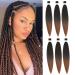 Antiensed braiding hair Easy Braid Professional itch-free synthetic fiber crochet borders yaki texture hair extensions 6 packs braid hair 50cm 1b/30# 50 cm (6 Pack) 1b/30#