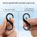 Golrisen 20 Pcs Shape Carabiner Hooks - 50mm Mini Keychain Clips for Hiking Fishing & Camping - Durable Black Metal Double Carabiners - Buy Online on GoSupps.com