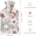Stars Red Grey Hot Water Bottle with Plush Cover Perfect Hand Warmer for Adults & Children | 26.5x15.3cm | International Shipping Available - Buy Online on GoSupps.com