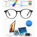 Vintage Blue Light Blocking Glasses for Women/Men - Round Rim Eyeglasses Frame for Computer Gaming - Anti Eyestrain - Transparent/Leopard/Black - Buy Online on GoSupps.com
