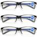 Buy 3 Pack Blue Light Blocking Glasses - Computer & Reading Glasses for Men & Women - Spring Hinge - Stylish Mix Colors - Buy Online on GoSupps.com