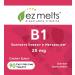 EZ Melts B1 Thiamine 25mg Immune Support | Sublingual Vegan Tablets | Natural Cherry Flavor | Zero Sugar | 90 Fast Dissolve - Buy Online on GoSupps.com