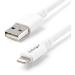 StarTech.com 3m (10ft) Long White Apple 8-pin Lightning Connector to USB Cable for iPhone / iPod / iPad - Charge and Sync Cable (USBLT3MW) 10ft White