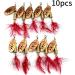 10PCS Spinner Lures Metal Bait Sequins Spinner Fishing Lures Fishing Lures Fishing Accessories Fishing Spinners Lifelike Fishing Bait Crankbaits Set for Outdoor Fishing Red - Buy Online on GoSupps.com