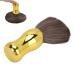 Hairdressing Brush Large Neck Duster Brushes Barber Neck Duster Brush Brush for Cutting Broken Hair Barber Neck Duster Brush Soft Nylon Hair Hair Sweeping Cleaning Brush for Face Neck Gold