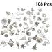 TEHAUX 216 Pcs Alloy Hanging Pendant Snowflake Charm Pendant Christmas Hanging Pendant Accessories - Buy Online on GoSupps.com