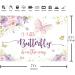 Aperturee 7x5ft Butterfly Baby Shower Backdrop | Purple and Pink Floral Princess Girl Party Decoration | Photography Background for Gender Reveal | Photo Booth Banner with Gold Accents - Buy Online on GoSupps.com