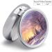 Stylish Round Pill Box with Winter Print | 3 Compartment Metal Pill Organizer | Portable Decorative Pocket Pill Case - Style 32 - Buy Online on GoSupps.com