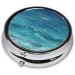 Deep Blue Searound Pill Box - Portable 3 Compartment Organizer for Travel | Compact Purse & Pocket Solution - Buy Online on GoSupps.com