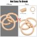 Rosewinec 10-Piece Baby Wooden Rings Set | 80mm Teething Rings for Infants | Safe Wood Teether & DIY Craft Bracelet - Buy Online on GoSupps.com