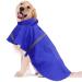 Ocsoso dog coat rainy dog jacket with hood for large dogs adjustable rain coat dog waterproof rain jacket hundred raincoat for dog puppies/cats/kitten (blue XXL)