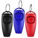 Diyife dogs clicker whistle 3 pieces Function 2 in 1 Professional training tool finger clicker with pipe/large button Cicker for dogs cats horses bird - black red blue