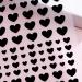 Black Hearts Nail Art Stickers - Self Adhesive Nail Decals for Women Girls & Kids | 6 Sheets for Stunning Nail Designs & Decorations - Buy Online on GoSupps.com