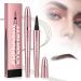 3D Magic Eyebrow Pencil Waterproof with 4 Fork Tips Micro Brow Pencil Eyebrow Pencil Effortlessly Creates Natural Looking Eyebrows (2#-Dark Brown)
