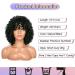 14 Soft Curly Afro Wig with Bangs for Black Women | Premium Synthetic Curly Full Wig for Daily Use - Natural Black 1B - Buy Online on GoSupps.com
