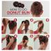iFlyMars 3PC Hair Donut Bun Makers + 2PC Foam Sponge Shapers + French Twist Clip + Snap Bun Makers + 10 Elastic Bands + 20 Hair Pins (Brown) | Hairstyle Kit - Buy Online on GoSupps.com