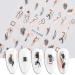 9 Sheets Gold Nail Art Stickers - Self-Adhesive 3D Decals for Nail Design - Abstract Line, Leopard Print, Leaves, Flower Sliders - French Manicure Decoration - Design 2 - Buy Online on GoSupps.com