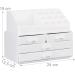 Relaxdays Small Make-Up Organizer - 2-Part Acrylic Storage with Lipstick Holder & 4 Drawers White - 19x24x13.5 cm - Buy Online on GoSupps.com