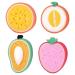 Healeved 4Pcs Fruit Bath Sponges for Shower Women Kids Bath Sponge Cute Fruit Shaped Shower Loofah Bath Scrubber Waffles Absorbent Cotton Bathing Sponge