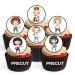 PRECUT Queen Edible Cupcake Toppers - Freddie Theme Premium Thickness SWEETENED VANILLA - wafer card disc cake decorations (Pack of 24)