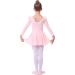Danswan Toddler Girls Ballet Leotard with Glitter Skirt - Ballet Pink, A3 (Long Sleeve) 4-5T - Buy Online on GoSupps.com