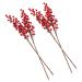 ABOOFAN 12 Pcs Christmas Red Fruit Holly Berry Picks Christmas Tree Stems Red Berry Picks Floral Artificial Plants Realistic Berry Branch Decor Artificial Flower High Simulation Foam