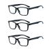 Suertree spring hinge (3 pack) Reading glasses visual aid optics glasses reading help for women men of 1.0x BM151 1.0x diopttria 3PC BM151
