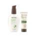 Aveeno Skincare Bundle Positively Radiant Daily SPF 15 Facial Sunscreen Moisturizer + Soy 4 fl. oz & Travel Size Daily Moisturizing Cream for Body Face & Hands 0.8 oz Two Pack 2 Items