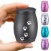 TATAANTY Small Pet Urns for Dog Ashes - Dog Urn for Ashes Keepsake, Mini Pet Urns for Dogs Cats Ashes Holder Aluminum Black