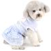 Selmai Sweet Heart Shirt Princess Plaid Tiered Dress for Small Dogs & Cats Summer Wedding & Birthday Outfit for Yorkies Chihuahuas & Shih Tzus Blue - Buy Online on GoSupps.com