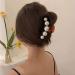 3-Piece Large Pearl Hair Claw Clips Set - White, Black, Brown | Strong Hold Acrylic Design for Women - Fashion Hair Styling Barrette & Wedding Hair Decor - Buy Online on GoSupps.com