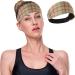 ElliTarr Women's Non-Slip Sweatband Headband - Brown Plaid | Sports Headband for Running, Yoga, Workout - Buy Online on GoSupps.com