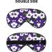 SSIMOO Purple White Floral Print Double-Sided Eye Mask | Soft Light Blocking Sleep Mask for Quality Rest - Buy Online on GoSupps.com