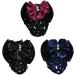 Women Hair Bun Cover Net Snood Hairnet Bowknot Barrette Hair Clip Bow Lace Flower Hair Accessories (Blue) - Buy Online on GoSupps.com