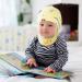 Baby Cotton Hat and Scarf Set - Soft Beanie Cap and Loop Scarf for Autumn/Winter | Yellow, 1-3 Years - Buy Online on GoSupps.com