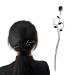 Gun Black Hair Chopsticks Black Rose Metal Hairpin Flower Hair Sticks for Bun Hair Accessories for Women Girls One Size One Size Black