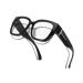 LVIOE Blue Filter Glasses Over Glasses for Glasses Wearers and Non-Glasses Wearers Reduces Eye Strain Computer Glasses Black