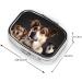 Animal Dog Photo Printing Small Pill Case - 2 Compartment Travel Pill Organizer for Pocket and Purse Gifts - Buy Online on GoSupps.com
