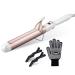 CkeyiN Curling Wands 38mm Curling Irons for Long&Short Hair with Glove 80 230 Adjustable Automatic Shut-Down LCD Screen