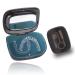 Dentures Case Retainer Case with Vent Holes and Mirror Double Layer Invisible Denture Box Portable Orthodontic Appliance for Travel Storage Aligner Case (Black)