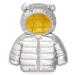 Baby Puffer Jacket Winter Hooded Coat Padded Jacket Lightweight Outerwear Outfits Silver 110cm E 3 Years