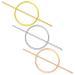 3 Pieces Circle Round Hair Clips Geometric Decorative Hoop Hair Clips Minimalist Hair Accessories for Women Hair Stick Wedding Hair Accessories for Women Girls