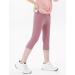 Seaur Girls 3/4 Sport Leggings & Yoga Pants | Monochrome Tight Jogging & Running Pants (110-152) - Pink & Red - Buy Online on GoSupps.com