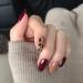 Wine red leopard print autumn and winter wearing manicure products fake nails patches waterproof detachable nail patches JP927 - Buy Online on GoSupps.com