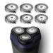 SH30 Replacement Heads for Philips Norelco Shaver Series 3000, 2000, 1000 and S738 with Durable Sharp Blade 6 Pack