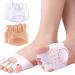 Jhtsole Toe Separator & Spacers - Cushioned Toe Slippers for Bale & Hammer Toes - 2 Pairs (White + Beige) | Comfort & Forefoot Support - Buy Online on GoSupps.com