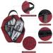 Men's Portable Waterproof Toiletry Bag - Red | Travel Wash & Shaving Kit | Gym & Bathroom Makeup Organizer with Handle - Buy Online on GoSupps.com