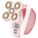 Meeteasy Electric Leg Shaver for Women - Rechargeable Painless Lady Razor for Leg Face Lips Body Underarms Armpit - Female Cordless Bikini Trimmer (Pink)