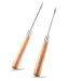 Zxiixz 2 PCS Awl  Leather Sewing Awl with Wood Handle  Hollow  Speedy Stitcher Sewing Awl for DIY Leather Sewing & Stitching