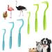 Eupsiiu 6 pieces set of tick lever tick pliers tick hook tick remover tick remedies tick tweezers gentle tick removal for dogs cats horses and people (blue green blue/green
